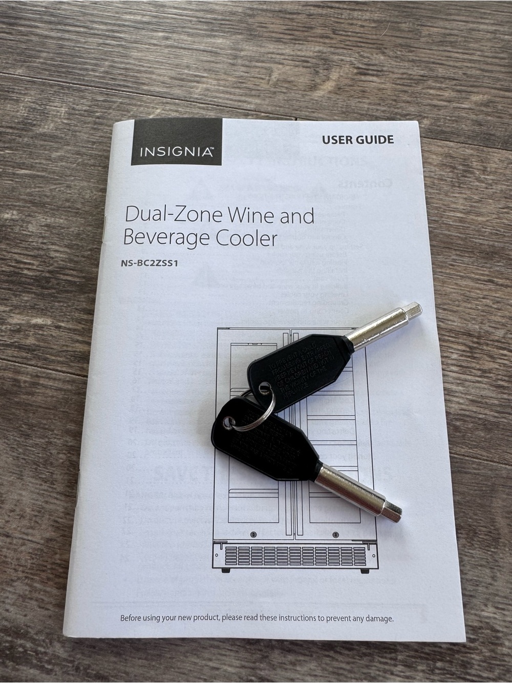 Insignia Dual-Zone Wine & Beverage Cooler NS-BC2ZSS1 - Keys